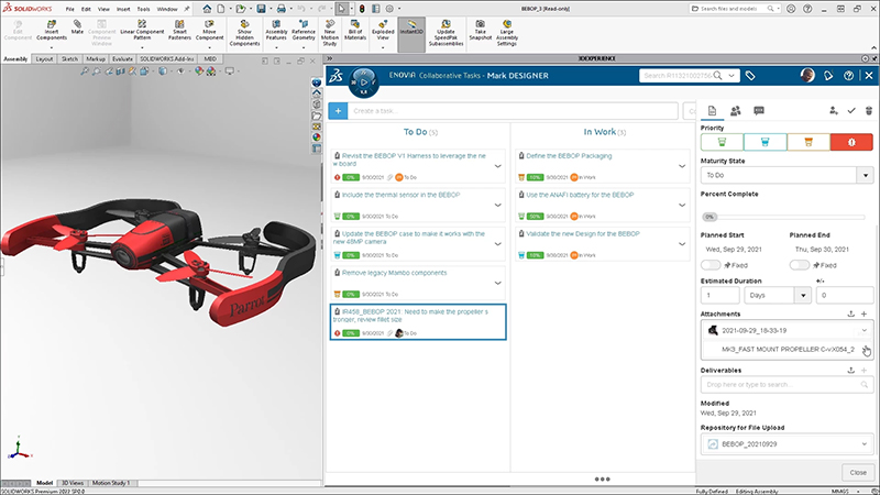 3DEXPERIENCE WORKS ollaborative Designer for SOLIDWORKS