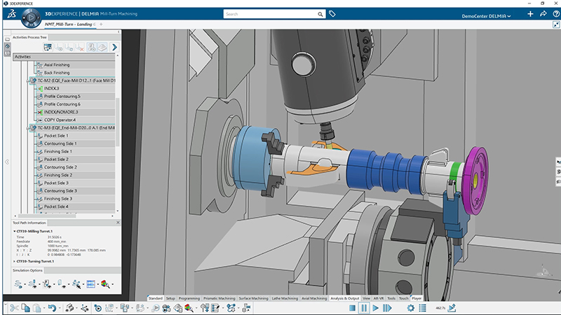 3DEXPERIENCE WORKS_NC Mill-Turn Machine Programmer