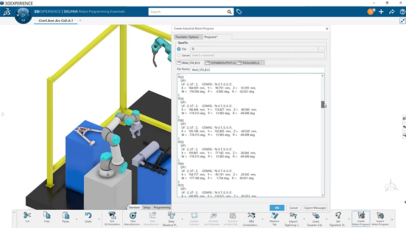 3DEXPERIENCE WORKS Robot Programmer