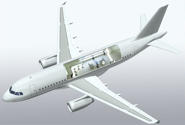 Lufthansa Technik Flugzeug Rendering