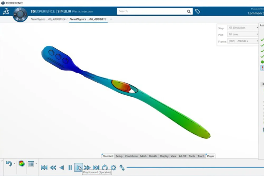 Übersicht Simulationssoftware 3DEXPERIENCE Works Plastics Injection